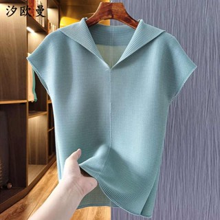 เสื้อเชิ้ตแขนยาวลําลอง คอกลม ทรงหลวม แต่งจับจีบ สีเขียวมะนาว สําหรับผู้หญิง
