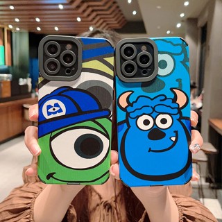 สำหรับ เคส iPhone 11 13 14 12 Pro Max การ์ตูน Sulley Mike Case สำหรับ iPhone 11 13 14 12 Pro Max 7 8 Plus XR XS X SE2 SE3 ปลอกน่ารัก Alien Little Monsters Sullivan เลนส์กล้องกันกระแทกซิลิโคนฝาหลังโทรศัพท์ 7Plus 8Plus 14Plus 14Pro 12Pro 13Pro 11Pro Max