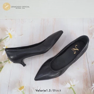 พร้อมส่ง เปลี่ยนไซส์ได้ ไม่รับคืน Zenachoo รุ่น Velarie1.5 สูง 1 นิ้วครึ่ง รองเท้าหนังแกะ คัทชูหัวแหลม