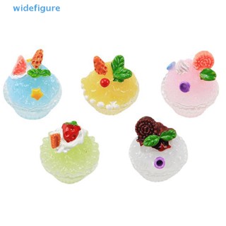 Widefigure แก้วน้ําแข็งผลไม้จิ๋ว อุปกรณ์เสริม สําหรับบ้านตุ๊กตา 5 ชิ้น