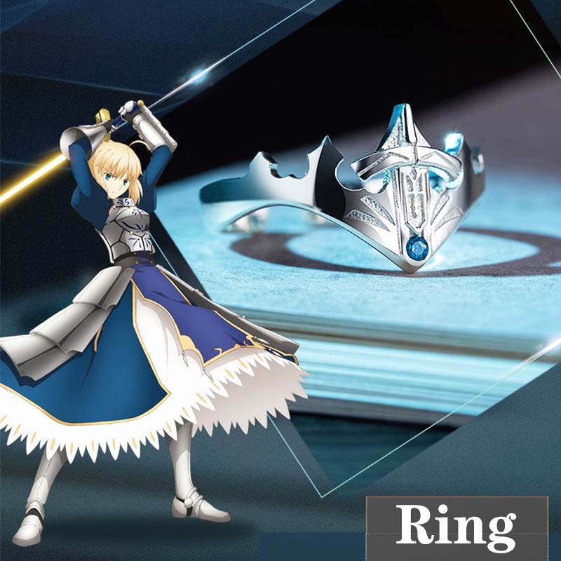 แหวนคอสเพลย์ อนิเมะ Game Fate Ring Saber Excalibur Morgan Knight ปรับได้ แฟชั่น สําหรับปาร์ตี้ฮาโลวี