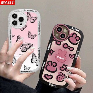 เคสโทรศัพท์มือถือ TPU ลายกระต่าย เชอร์รี่ พร้อมสาย สําหรับ Realme C55 10 C35 C33 C31 5 5i 6i C3 C35 C21Y C25Y RealmeC11 C11 2021 C25 C15 C12 C2 Narzo 50A Prime