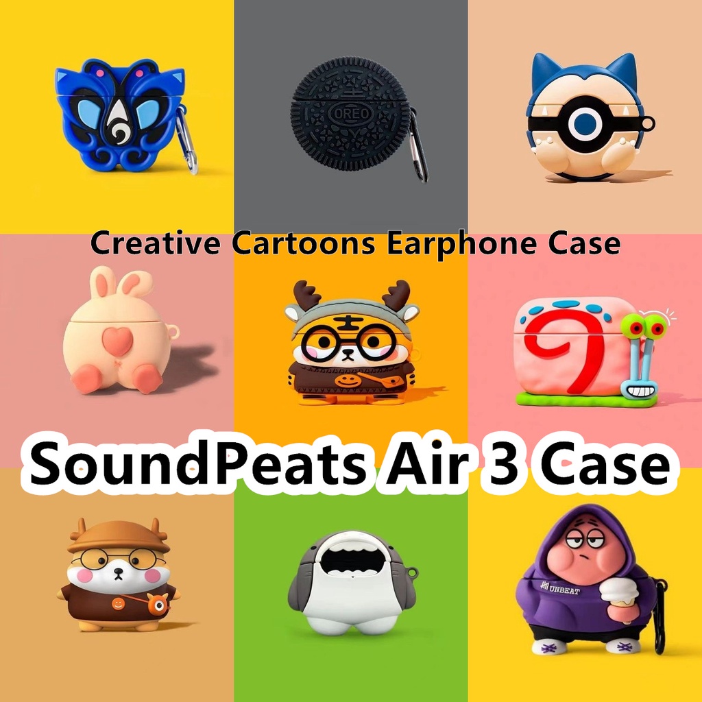 พร้อมส่ง! นําไปใช้กับ SoundPeats Air 3 เคส Case เคสหูฟัง การ์ตูนง่าย ซิลิโคนนุ่ม เคส เคสหูฟัง
