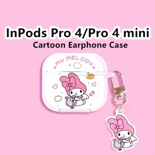 พร้อมส่ง! เคสใส แบบนิ่ม ลายการ์ตูน สําหรับ Pro 4 Mini Pro4 Mini InPods Pro 4