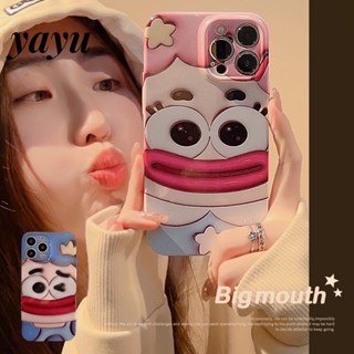 yayu เคสไอโฟน เคส iPhone เคสไอโฟน11 เคสไอโฟน 14 13 ซิลิโคนนุ่มเคส TPU การ์ตูนน่ารัก สำหรับ สเตอริโอ 3 มิติ คู่ตลก 7 8Plus 12 xsmax ZDL0096