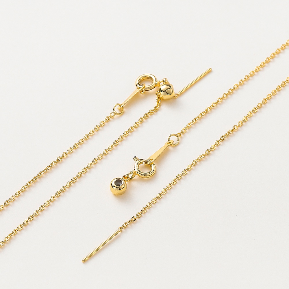 2เส้น สร้อยคอชุบทองแท้ 18K 1.5มม/48.3ซม กันสีไม่ลอกไม่ดำ ไม่เป็นสนิม งานพรีเมียม ของขวัญวาเลนไทน์