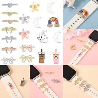 สายนาฬิกาข้อมือ ประดับโบว์ ลายดอกไม้น่ารัก Diy 1 ชิ้น