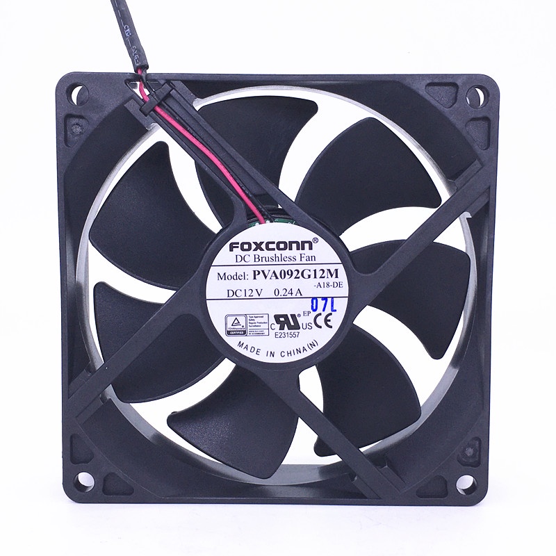 Foxconn 9025 9 ซม.CPU Power Chassis พัดลม 3 สาย 12V 0.24A PVA092G12M