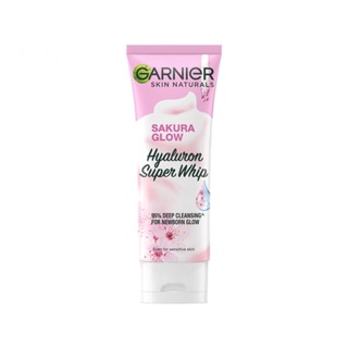 Garnier การ์นิเย่ สกิน แนทเชอรัลส์ ซากระ โกลว์ ไฮยาลูรอน ซูเปอร์ วิป 100 มล.