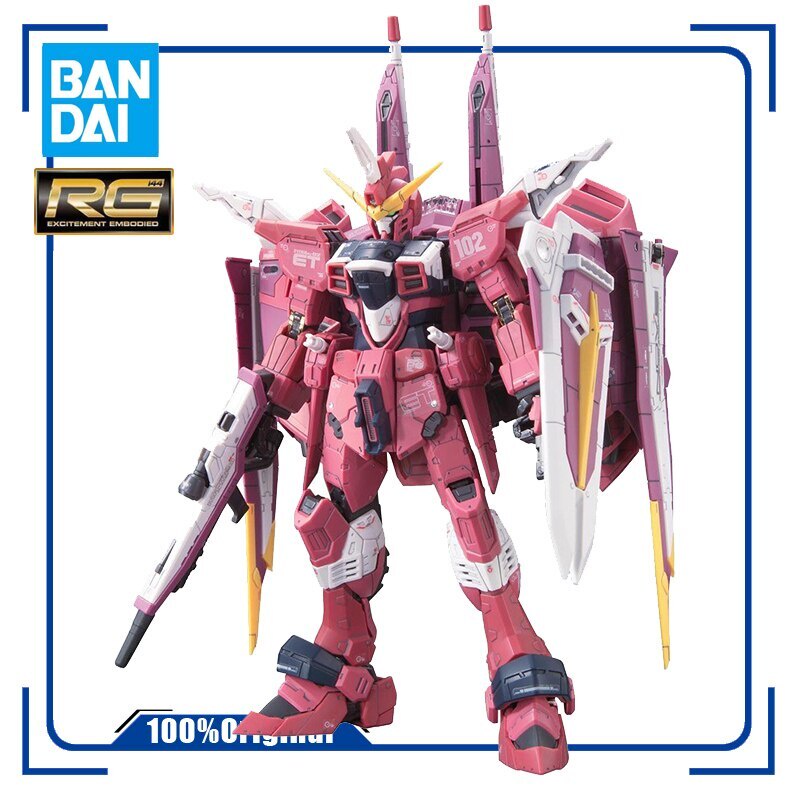 BANDAI RG 09 1/144 SEED ZGMF-X09A JUSTICE GUNDAM Action Toy Figures Assembly Model Kit Boy's Holiday