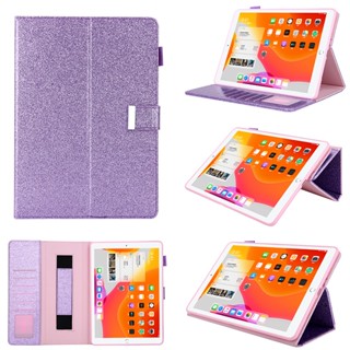 เคสหนัง PU ประดับกลิตเตอร์ พร้อมช่องใส่บัตร ตั้งได้ สําหรับ ipad mini 6 ipad mini 2 3 4 5