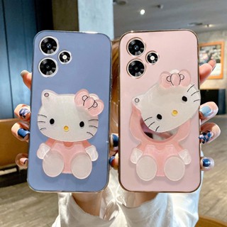 เคสInfinix Hot 30 Hot 30i Hot30 Play 2023 แบบนิ่ม ชุบหรูหรา พร้อมกระจกแต่งหน้า สําหรับ เคสโทรศัพท์ Infinix Hot 30 Play Hot30i