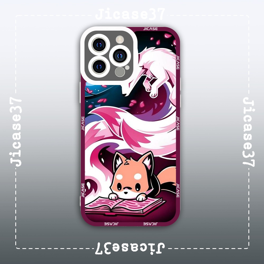 Jicase Square Edge iphone Case น่ารักเก้าหาง Fox Aesthetic