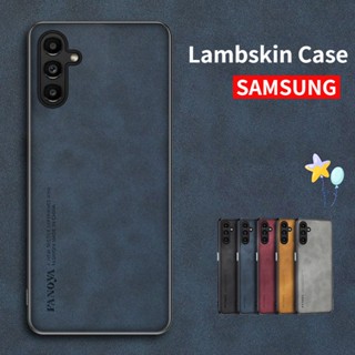 เคสโทรศัพท์หนังแกะ TPU แบบนิ่ม กันกระแทก สําหรับ Samsung Galaxy M14 A54 A34 5G A14 A24 2023 A14 LTE 4G A 54 34