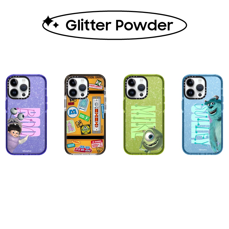 Bling Glitter CASETiFY Disney และ Pixar's Monsters, Inc. เคสซิลิโคน TPU สําหรับ iPhone 11 12 13 14 Pro Max