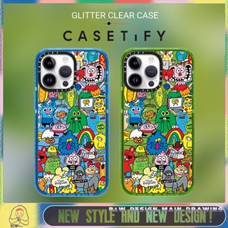 【Glitter Shiny】เคสโทรศัพท์มือถืออะคริลิคใส แบบแข็ง ลายการ์ตูนมอนสเตอร์ กันกระแทก สําหรับ iPhone14 13 12 11 Pro Max