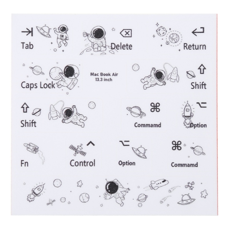 MIS สติ๊กเกอร์ปุ่มสติกเกอร์แป้นพิมพ์ภาษาอังกฤษโน้ตบุ๊คสําหรับสติ๊กเกอร์คอมพิวเตอร์ macair - รูปที่ 5