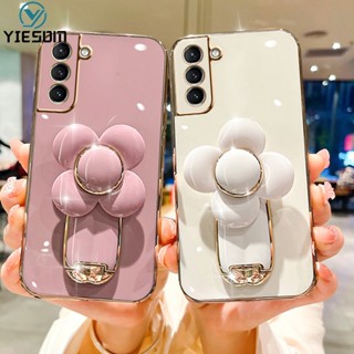 เคสโทรศัพท์ซิลิโคน กันกระแทก ลายดอกไม้ 3D หมุนได้ สําหรับ Samsung Galaxy S10 Plus Note 20 Ultra Note 10 Plus