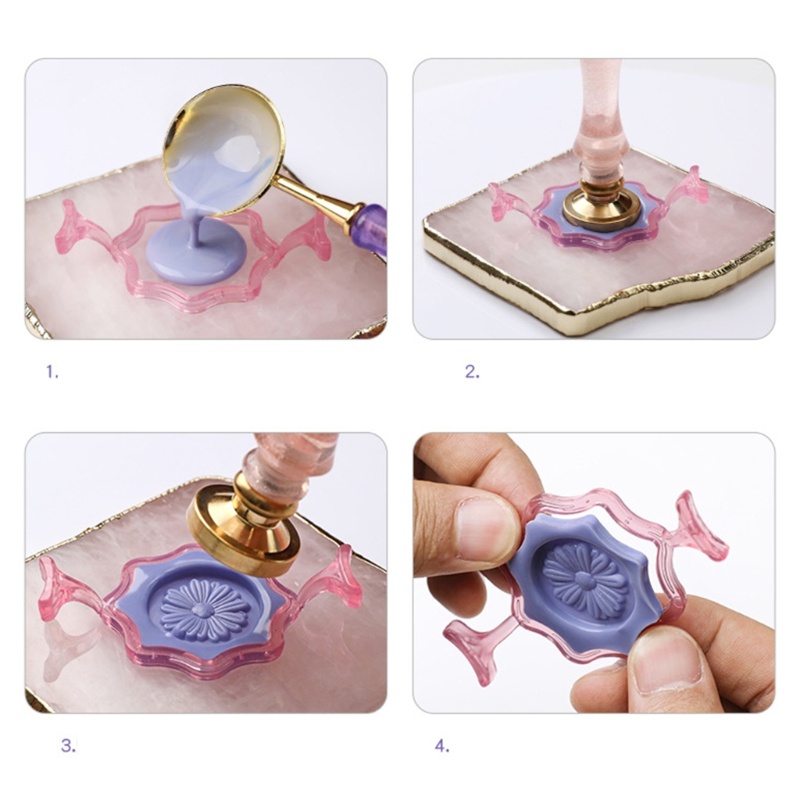 ONE Wax Seal Mold Wax Seal Stamps Round Heart Shape for DIY Craft Wax Adเชิญ