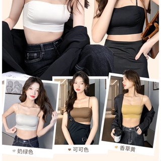 Bandeau ชุดชั้นในสตรี รวบรวมบางและไม่มีรอยแผลเป็น, หน้าอกใหญ่โชว์หน้าอกเล็ก, หน้าอกห่อป้องกันแสง, เสื้อชั้นในในตัว ด้านหลังสวยงาม