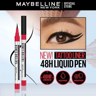 Maybelline New York Tattoo Liner 48H Liquid Pen Eyeliner 1g เมย์เบลลีน นิวยอร์ก แทททูไลเนอร์ 48 เอช เพน สีดำสนิท.