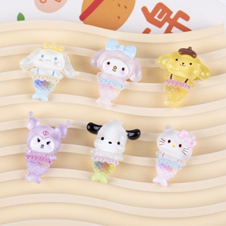 Sanrio สติกเกอร์ ลายการ์ตูนนางเงือก 3D สําหรับติดตกแต่งโทรศัพท์มือถือ DIY