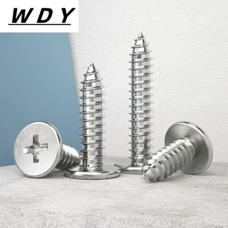 [Yhm1]สกรู สแตนเลส 304 แฉก เกลียวปล่อย ปลายแหลม น็อต Flat Head Phillip Tapping Screw M2M2.3 M2.6 M3M3.5M4