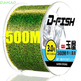 Damao สายเอ็นตกปลา ผ้าไนล่อน ลายพราง กันน้ํา 500 เมตร