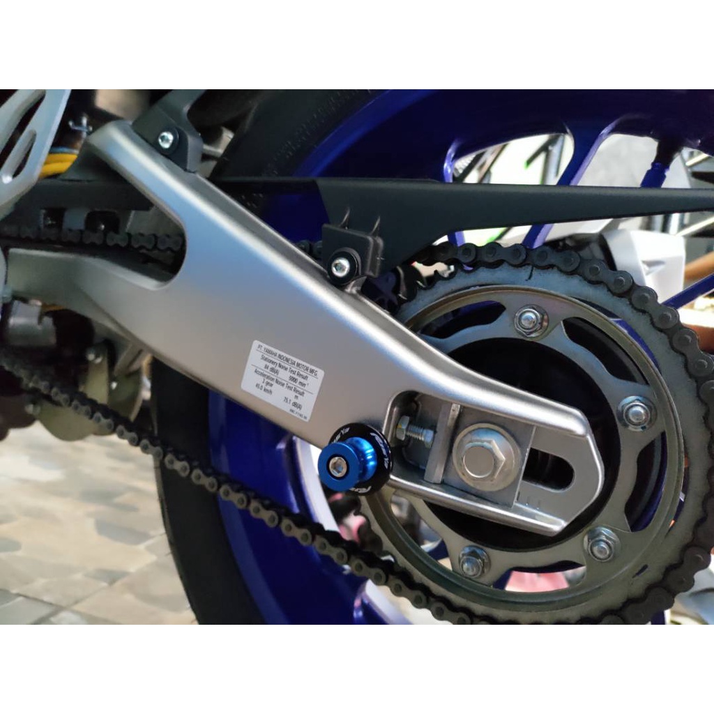 REALZION สําหรับ Yamaha Yzf R15 V3 R15V3 2019 2020 2021 Swingarm Slider Spools M6 สกรูโลโก้รถจักรยานยนต์อุปกรณ์เสริม 6 มม.2 ชิ้น - รูปที่ 2