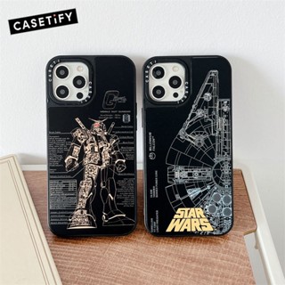 เคสโทรศัพท์มือถือกระจก กันกระแทก ลาย Star Wars Gundam CASETiFY สําหรับ IPhone 11 12 13 14 Pro Max IPhone 14 Pro Max IPhone 13 Pro IPhone 12