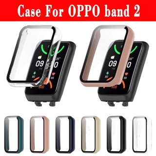 สําหรับ OPPO band 2 เคสฟิล์มป้องกันในตัว PC + กระจกนิรภัย