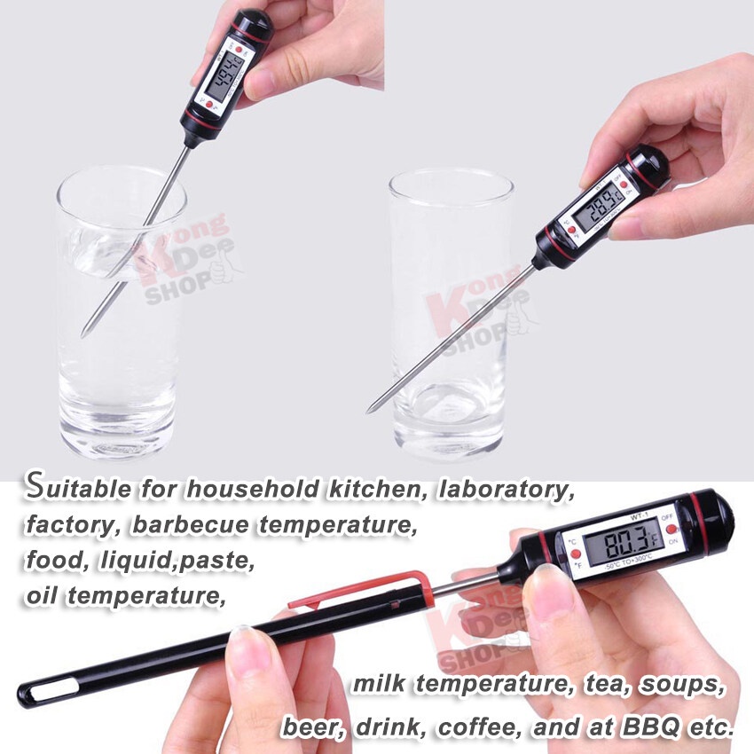 Food Milk Water Probe Meat Thermometer WT-1 -50°C ~ 300°C เครื่องวัดอุณหภูมิในอาหาร เครื่องวัดอุณหภูมิอาหาร เนื้อสัตว์ - รูปที่ 6