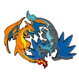 เข็มกลัดคอสเพลย์ โปเกม่อน Mega Charizard XY โลหะ