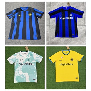 2223 2324 ใหม่ เสื้อยืด ลายฟุตบอล Inter Milan Home and Away 9 Harland 17 Debrane คุณภาพสูง