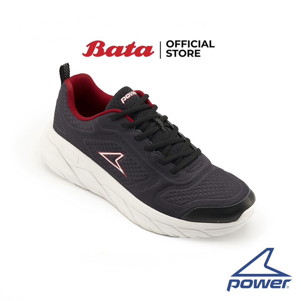 Bata บาจา ยี่ห้อ Power รองเท้ากีฬา รองเท้าผ้าใบสำหรับวิ่ง Sport Sneakers สำหรับผู้ชาย รุ่น DuoFoam Max 100 SP สีดำ 8186146 สีกรมท่า 8189146