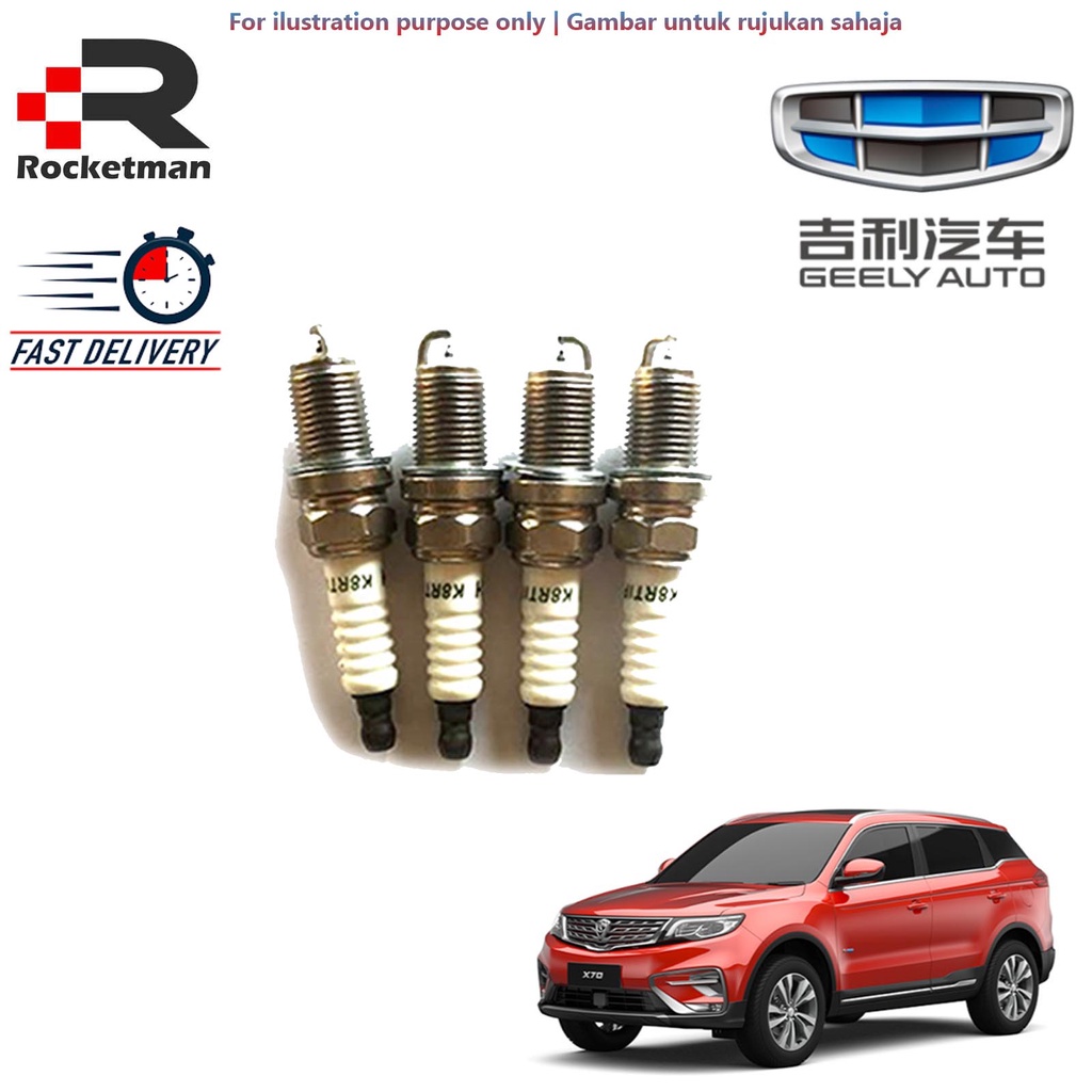 GEELY SPARK PLUG (4PCS) PROTON X70 1.8 (K8RTIP)(2036513100)