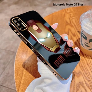 สําหรับ Motorola Moto G8 Power Lite G8 G9 Play G9 Plus G Stylus เคสโทรศัพท์มือถือ แบบนิ่ม ลายการ์ตูนซุปเปอร์ฮีโร่มาร์เวล ขอบสี่เหลี่ยม หรูหรา