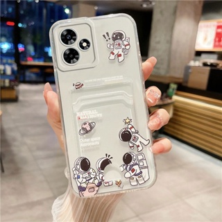 ใหม่ เคสโทรศัพท์มือถือ ซิลิโคนนิ่ม TPU ลายการ์ตูนนักบินอวกาศน่ารัก พร้อมช่องใส่บัตร แฟชั่น สําหรับ INFINIX HOT 30i X669C 30 Play NOTE 30 2023 INFINIX HOT30i X669C HOT30