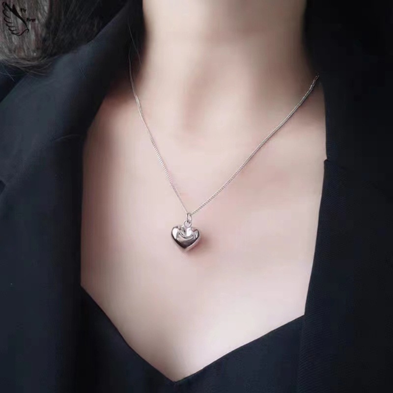 Titanium Steel  Heart Pendant Necklaces Heart Necklace Long Chain Love Necklaces