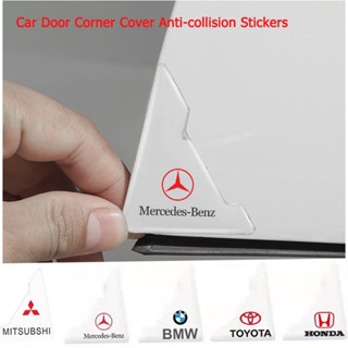 【พร้อมส่ง】แผ่นยางซิลิโคน ป้องกันรอยขีดข่วน สําหรับประตูรถยนต์ Honda Toyota BMW Benz Mitsubishi 2 ชิ้น ต่อชุด