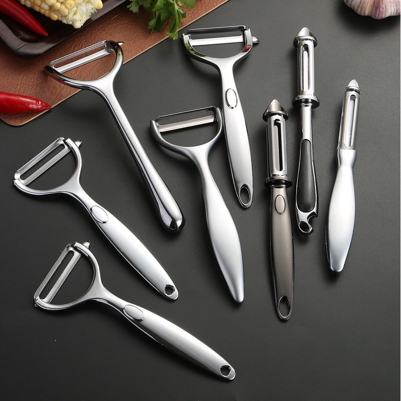 Oukeai มีดปอกเปลือกผลไม้ แตงโม สเตนเลส 304 หลายสไตล์ สําหรับห้องครัว