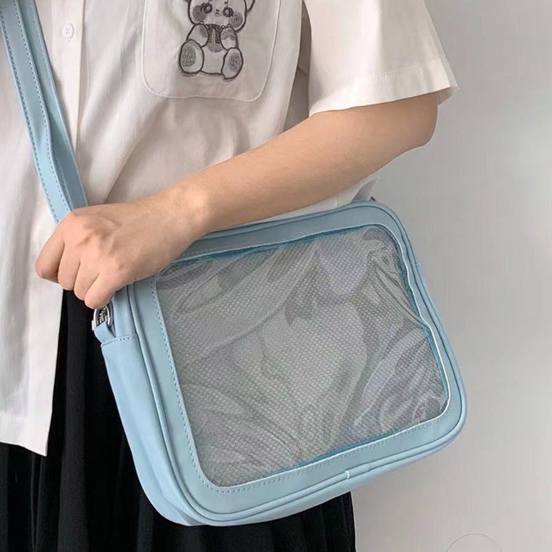 Win ผู้หญิง JK กระเป๋าสะพายน่ารัก-Lolita Crossbody กระเป๋าโปร่งใส Ita กระเป๋าสาวสไตล์ญี่ปุ่น Messenger กระเป๋า Lady Purse-Sat