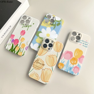 OPPO Reno 8 7 6 5 4Z Pro 5G 4G เคสออปโป้ สำหรับ Case Cartoon Simple Flowers เคส เคสโทรศัพท์ เคสมือถือ Full Cover Hard Phone Cases Casing