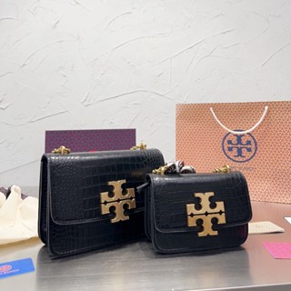 [พร้อมกล่อง] Tory Burch ใหม่ กระเป๋าถือ กระเป๋าสะพายไหล่ สะพายข้าง สายโซ่คล้อง แฟชั่นคลาสสิก สําหรับสตรี