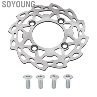 Soyoung Rear Brake Disc Rotor  Rustproof 185mm Rear Brake Disc Easy Installation  for 50‑160cc Dirt Pit Bike Motorcycle