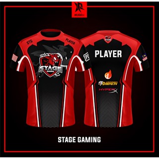 [พร้อมส่ง] เสื้อยืด ลาย baju raya STAGE GAMING PLAYER Jerseys kurta lelaki ขนาด 100 ซม.-160 ซม. สําหรับเด็ก และผู้ใหญ่ XS-3XL