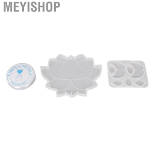 Meyishop Silicone DIY Mold  Easy Cleansing Flower Shaped High Flexibility Hanging Holes Smoothly Surfaces Silicone Pendant Casting Mold  for Resin Arts