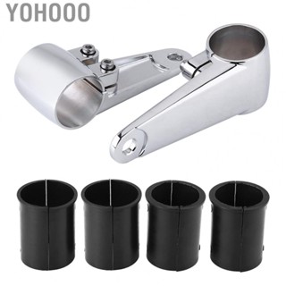 Yohooo 2pcs  Headlight Mounting Bracket    Universal Aluminum Alloy Motorcycle Headlight  Mounting Brackets 39mm 41mm (Silver)