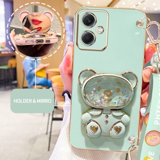 เคสมือถือ แบบนิ่ม ลายหมีน่ารัก พร้อมสายคล้องยาว หรูหรา สําหรับ Xiaomi Redmi Note 12 4G 5G Note 12 Pro 5G Note 12 Pro Plus Poco X5 Pro