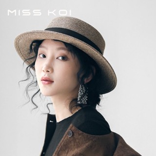 Misskoi [พร้อมส่ง] หมวกฟางกันแดด ระดับไฮเอนด์ เข้ากับทุกการแต่งกาย สไตล์เกาหลี ญี่ปุ่น ฤดูร้อน สําหรับผู้หญิง